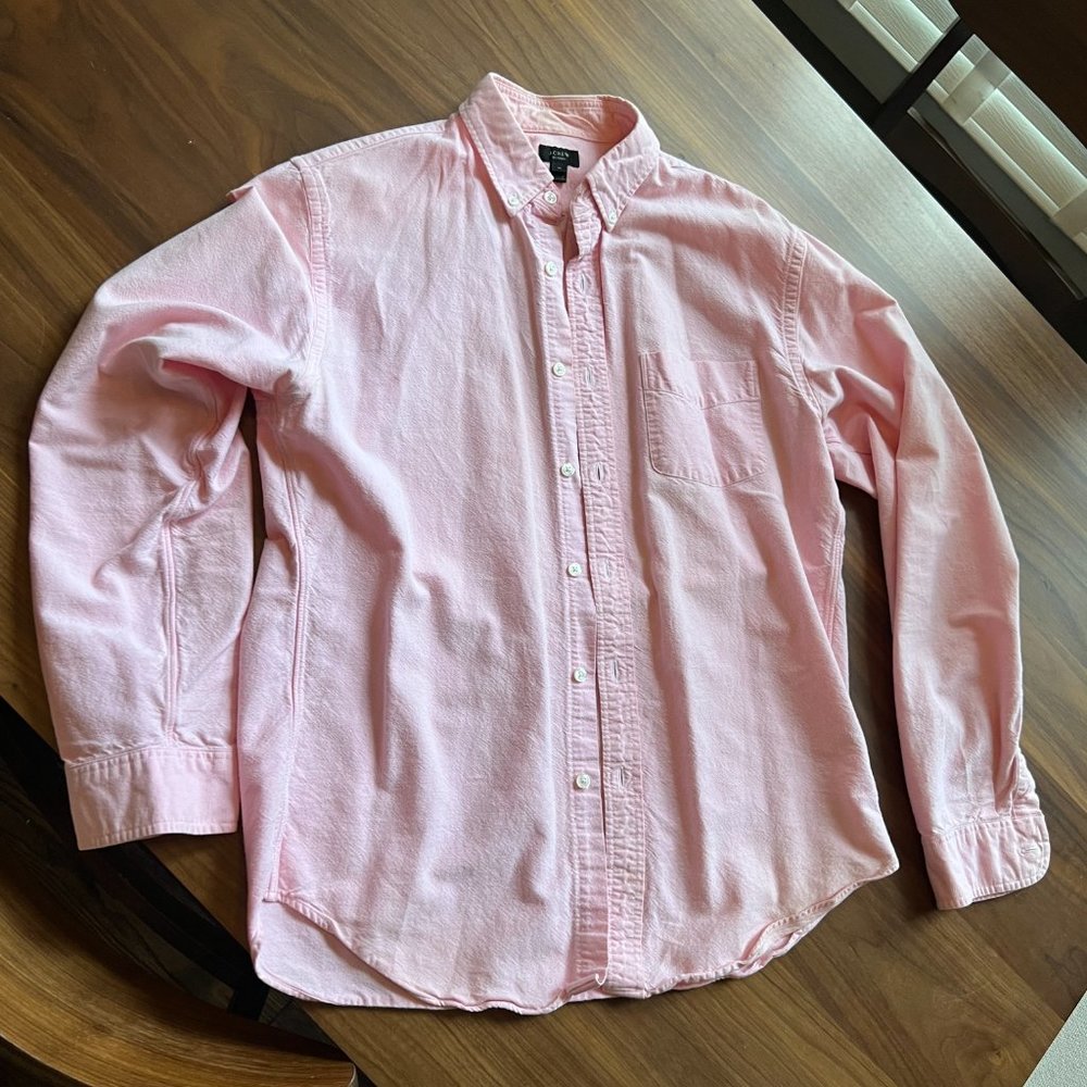 J Crew pink button down